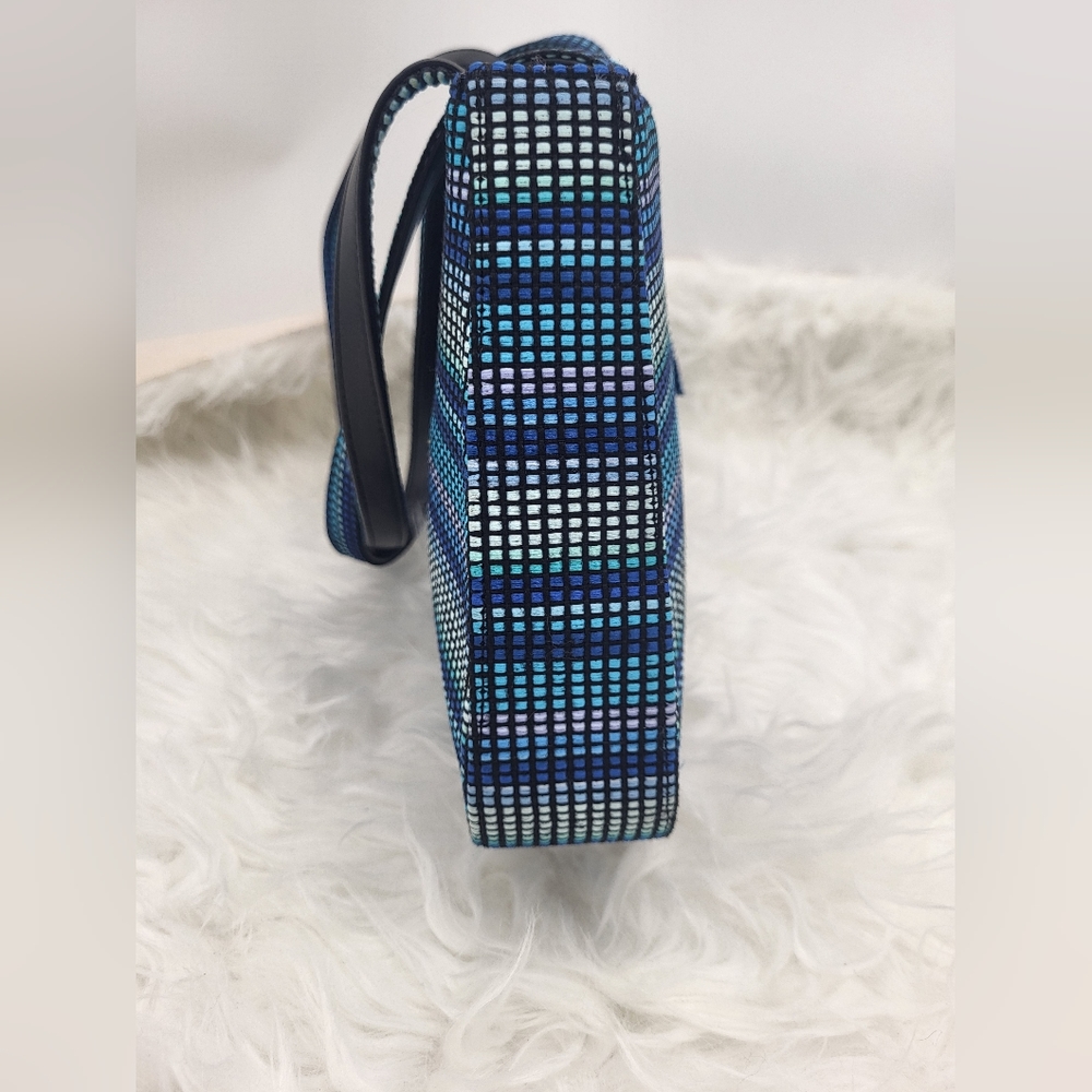 Kate Spade Y2K! Embroidered Blue/Black/White Shoulder Bag - Picture 5 of 16